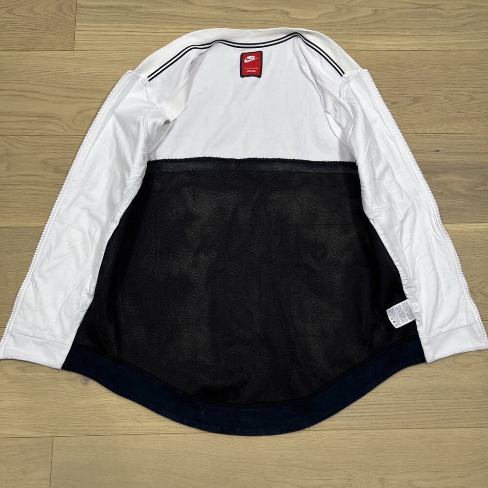Nike Sweater Womens Medium White Vest Tech Fleece Mesh Cocoon Tunic Ladies - Picture 3 of 10